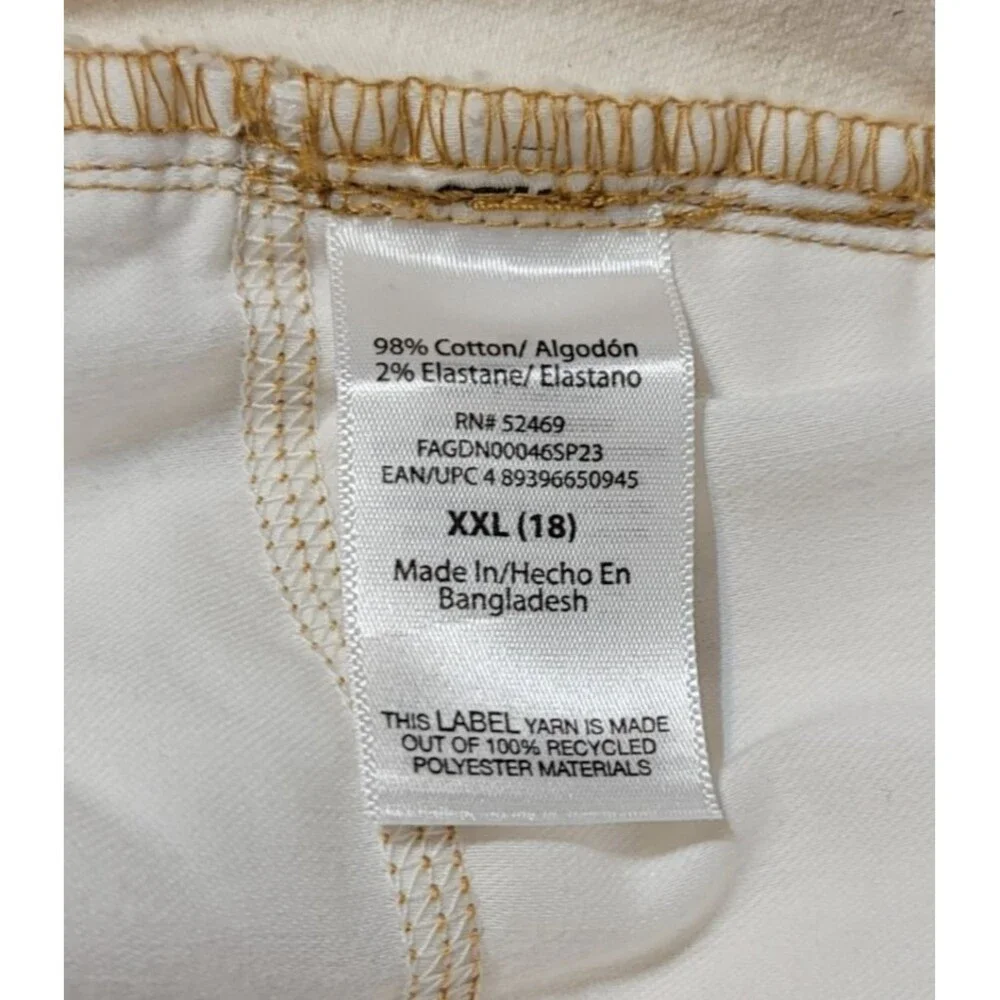Free Assembly Girls 90's A-Line Cream Denim‎ Shorts - XXL (18)